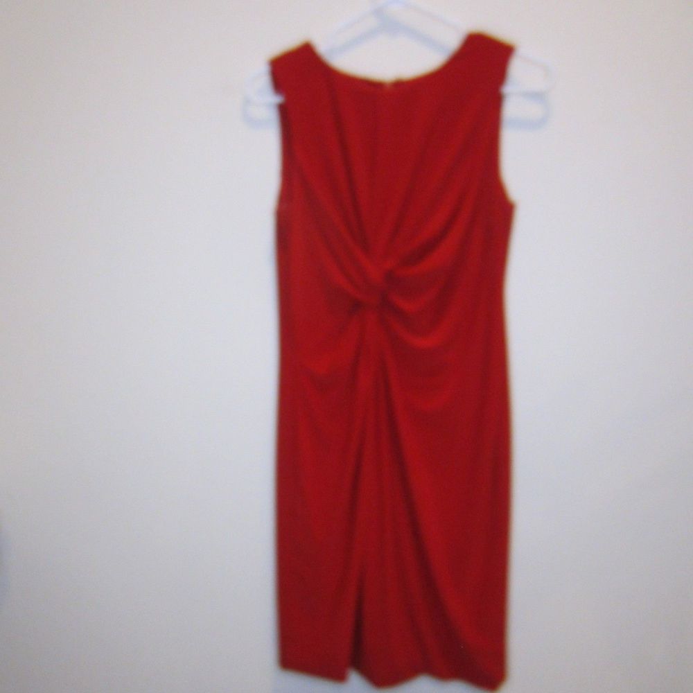 Taylor true red knee length midi sleeveless valentines day dress-Sz 8
